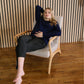 Button-Shoulder Maternity & Nursing Sweater w/Thumbhole Feature