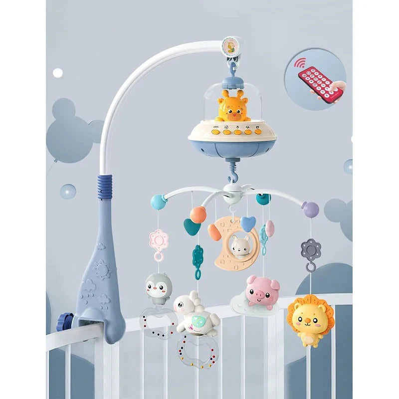 Musical Baby Crib Mobile Lights Music Projection Remote Control Toy