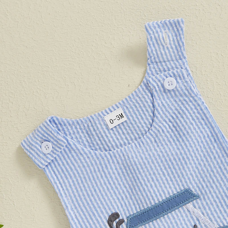 Organic Cable Knit Baby Sweater Romper Sleeveless Striped Embroidery Jumpsuit