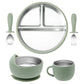 Stainless Steel Baby Feeding Set with Silicone Sucker