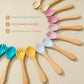 Mamaplan 3PCS Baby Silicone Feeding Set Suction Bowl Spoon Fork