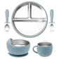 Stainless Steel Baby Feeding Set with Silicone Sucker