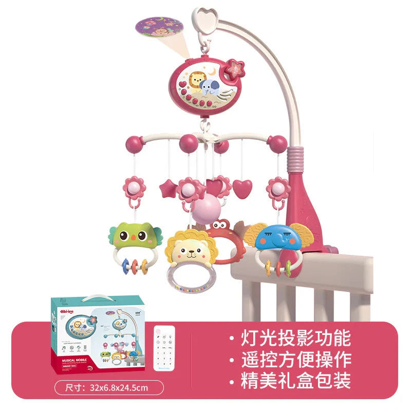 Musical Baby Crib Mobile Lights Music Projection Remote Control Toy