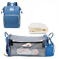 3 in 1 Diaper Bag Backpack with Foldable Baby Bed & USB