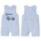 Organic Cable Knit Baby Sweater Romper Sleeveless Striped Embroidery Jumpsuit