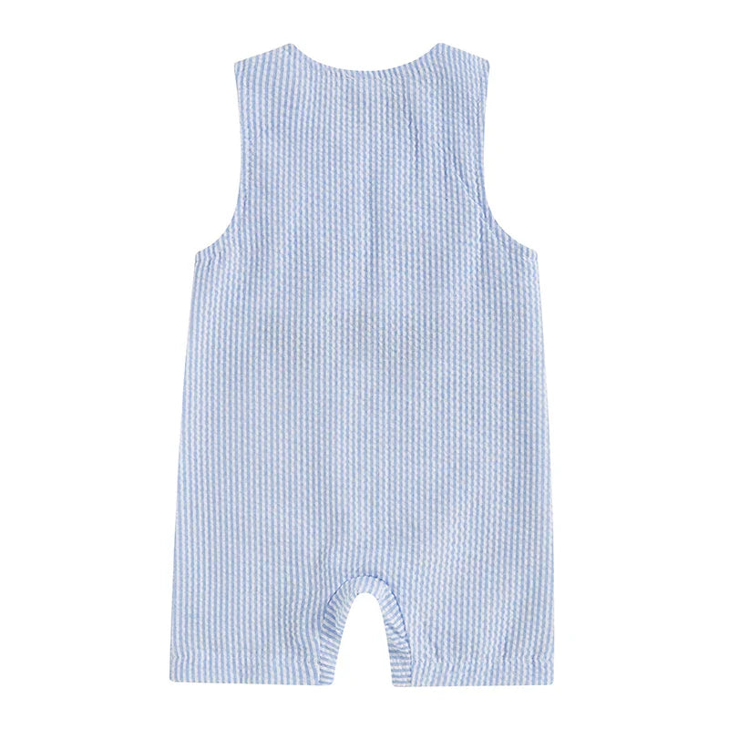 Organic Cable Knit Baby Sweater Romper Sleeveless Striped Embroidery Jumpsuit