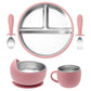 Stainless Steel Baby Feeding Set with Silicone Sucker