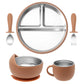 Stainless Steel Baby Feeding Set with Silicone Sucker