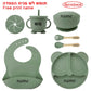 Silicone Baby Feeding Plate Set with Suction Bowl