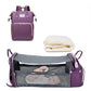 3 in 1 Diaper Bag Backpack with Foldable Baby Bed & USB