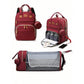 3 in 1 Diaper Bag Backpack with Foldable Baby Bed & USB