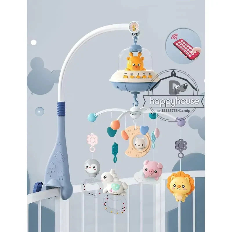 Musical Baby Crib Mobile Lights Music Projection Remote Control Toy