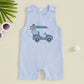 Organic Cable Knit Baby Sweater Romper Sleeveless Striped Embroidery Jumpsuit