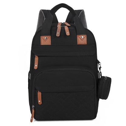 Multi-functional Diaper Bag With A Baby Changing Pad And A Warming Compartment