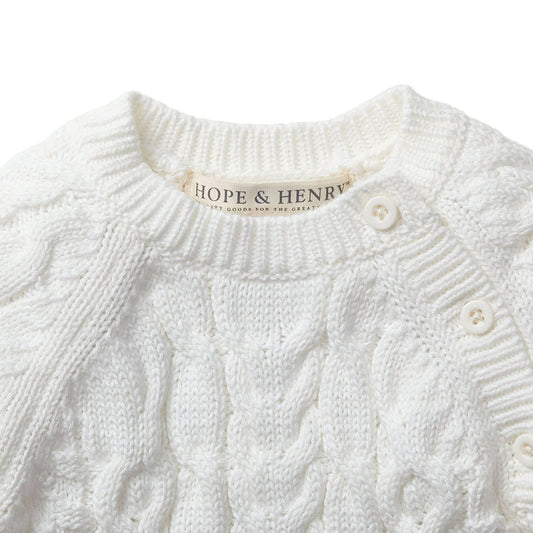 Organic Cable Knit Sweater Romper
