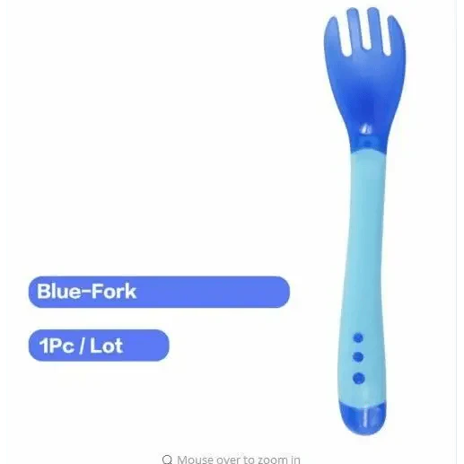 Children’s Tableware Baby Learning Dishes Suction Bowl Temperature Sensing Spoon