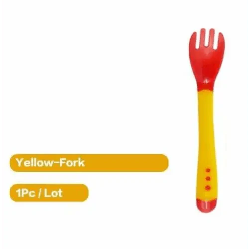 Children’s Tableware Baby Learning Dishes Suction Bowl Temperature Sensing Spoon