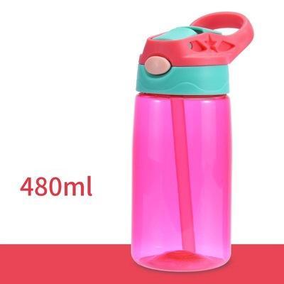 480ML Kids Water Cup Safe Baby Feeding Cup with Straw