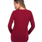 Women's Round Neck Small Feet Print Maternity Top