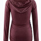 Maternity solid color hooded pocket long-sleeved T-shirt