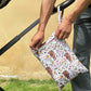 Little Jump Waterproof Cloth Diaper Wet Dry Bag Western Floral Cow Size S M L
